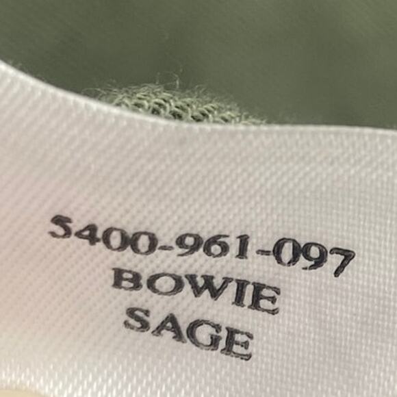 Rails Bowie Shirt Dress Studded Trim Linen Snap Front Long Sleeve Sage Green XS - Picture 8 of 10